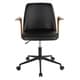 preview thumbnail 4 of 11, Verdana Mid-Century Modern Upholstered Office Chair with Wood Accents