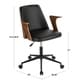 preview thumbnail 6 of 11, Verdana Mid-Century Modern Upholstered Office Chair with Wood Accents