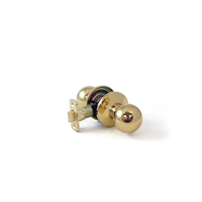 Atlas Ball Passage Door Knob - Polished brass