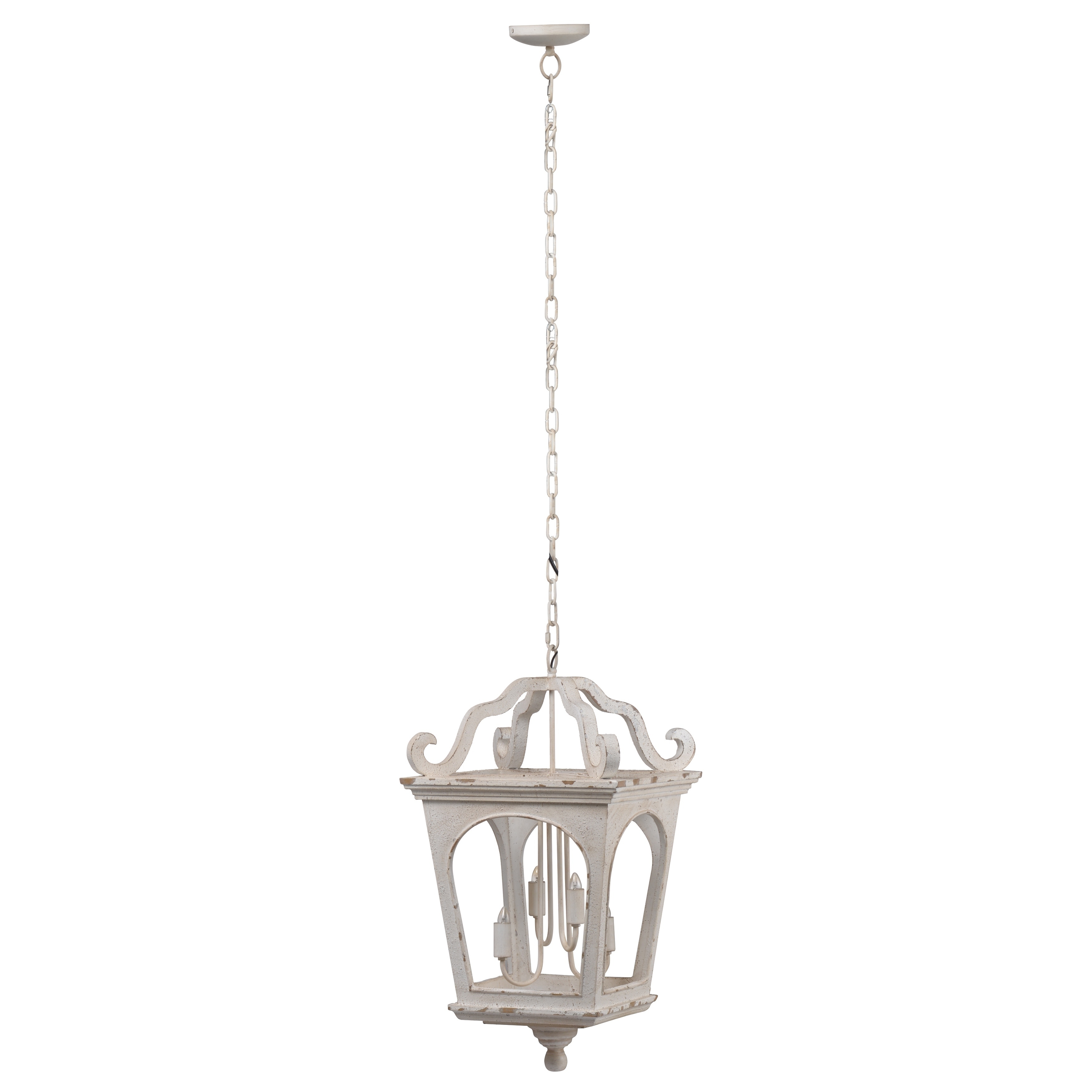 Ballamy White Streetlight Chandelier, 16x16x29 inches - Chandeliers For Bedrooms by Overstock.com