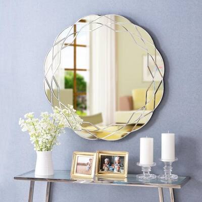 Hadley Glass Finish Wall Mirror - 30" Dia.