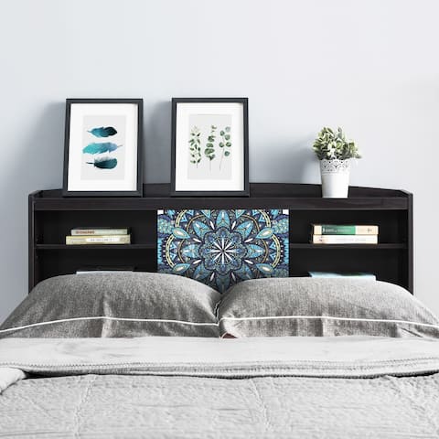DH BASIC Contemporary Cappuccino Storage Headboard by Denhour
