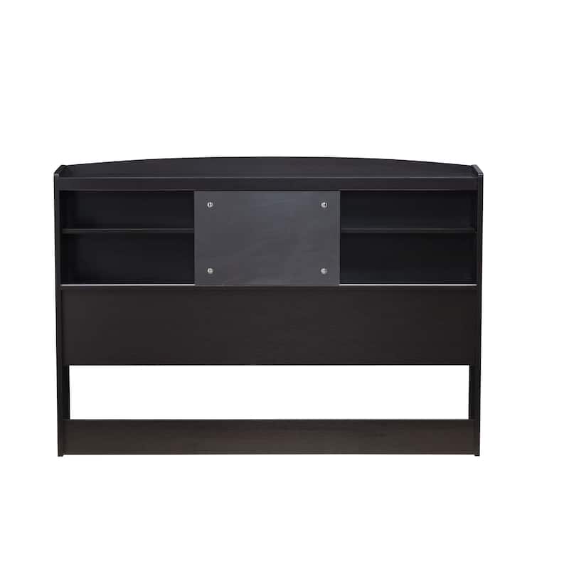 DH BASIC Contemporary Cappuccino 6-Shelf Headboard by Denhour
