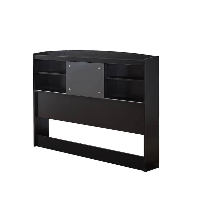DH BASIC Contemporary Cappuccino 6-Shelf Headboard by Denhour