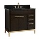 preview thumbnail 9 of 11, Avanity Hepburn 37 in. Vanity Combo in Dark Chocolate with Top and Sink