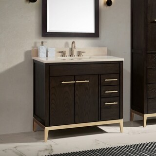 Avanity Hepburn 37 in. Vanity Combo in Dark Chocolate with Top and Sink