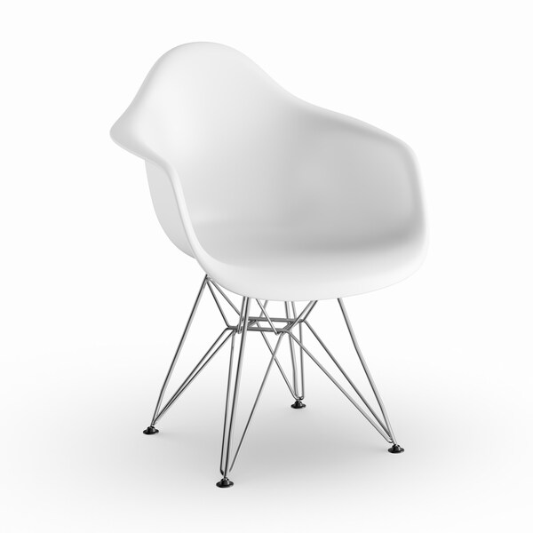 Carson Carrington Notodden Wire White Arm Chair