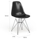 preview thumbnail 5 of 4, Paris Plastic -Style Black with Chrome Wire Base Dining Chair