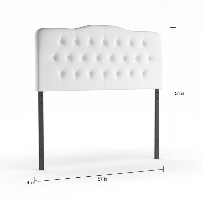 Silver Orchid Bow Full Vinyl Headboard