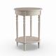 The Curated Nomad Saturnino Oval Accent Table - Antique White