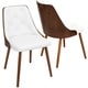 preview thumbnail 1 of 10, Carson Carrington Arvika Mid-century Modern Walnut Wood Dining Chair - N/A White