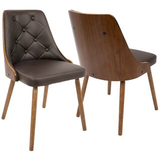 Arvika Mid-century Modern Walnut Wood Dining Chair
