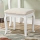 preview thumbnail 4 of 18, Roundhill Furniture Copper Grove Watt Wood Makeup Vanity Table and Stool Set