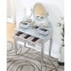 preview thumbnail 8 of 18, Roundhill Furniture Copper Grove Watt Wood Makeup Vanity Table and Stool Set