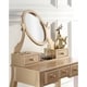 preview thumbnail 13 of 18, Roundhill Furniture Copper Grove Watt Wood Makeup Vanity Table and Stool Set