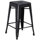 Carbon Loft Walton Distressed Metal 24-inch Backless Counter Stool - Thumbnail 12