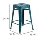 Carbon Loft Walton Distressed Metal 24-inch Backless Counter Stool - Thumbnail 17