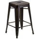 Carbon Loft Walton Distressed Metal 24-inch Backless Counter Stool - Thumbnail 0