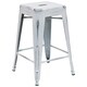 Carbon Loft Walton Distressed Metal 24-inch Backless Counter Stool - Thumbnail 11