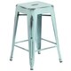 Carbon Loft Walton Distressed Metal 24-inch Backless Counter Stool - Thumbnail 1