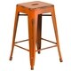 Carbon Loft Walton Distressed Metal 24-inch Backless Counter Stool - Thumbnail 4
