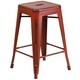 Carbon Loft Walton Distressed Metal 24-inch Backless Counter Stool - Thumbnail 3