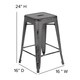 Carbon Loft Walton Distressed Metal 24-inch Backless Counter Stool - Thumbnail 9