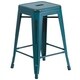Carbon Loft Walton Distressed Metal 24-inch Backless Counter Stool - Thumbnail 14