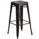 Carbon Loft Walton Distressed Metal 30-inch Backless Barstool - Thumbnail 0