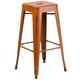 Carbon Loft Walton Distressed Metal 30-inch Backless Barstool - Thumbnail 3