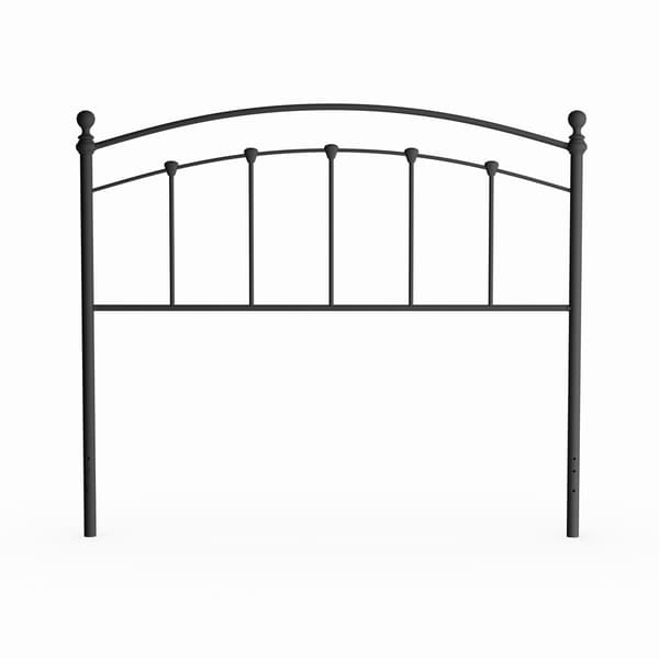 Sanford Metal Headboard with Castings and Round Finial Posts