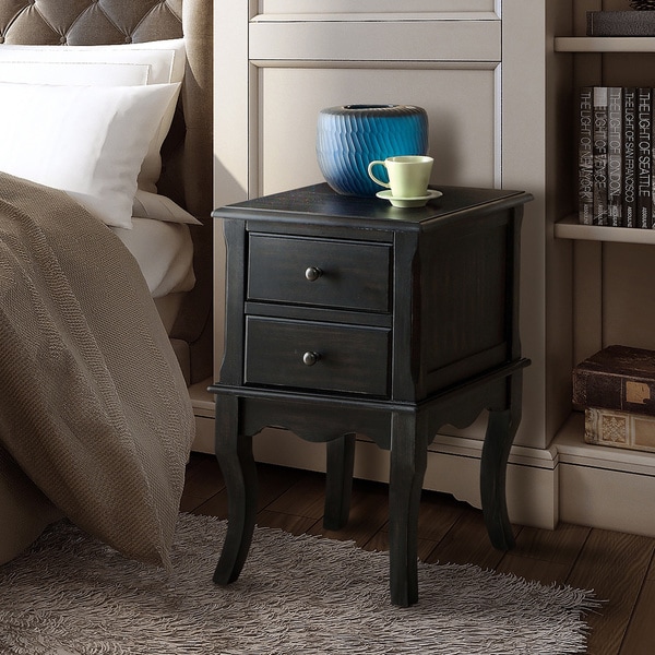 Furniture of America Madelle II Vintage 2-drawer Side Table/Nightstand. Opens flyout.
