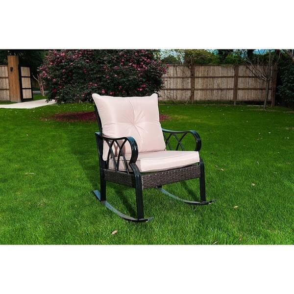 MELLCOM 4-Seat Outdoor Glider Benches With Canopy, Retro Metal