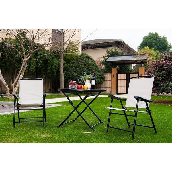 Shop Havenside Home Chetumal Beige Lightweight Folding Patio