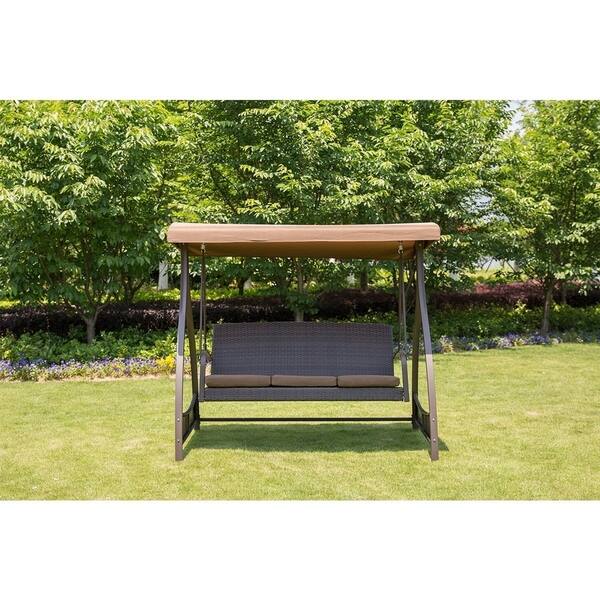 Sunlife Porch Lawn Glider Swing 3 Seat Hammock Chair Sunlife Porch Lawn Glider Swing 3 Seat Hammock Chair