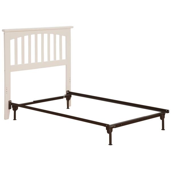Mission Headboard TW with Metal Bed Frame White Overstock 20374083
