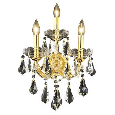 Fleur Illumination 3 light Gold Wall Sconce - Bed Bath & Beyond - 20374440