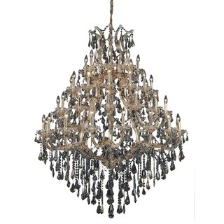 Fleur Illumination 49 light Gold Chandelier (swarovski elements crystals(golden teak)/Gold) - Chandeliers For Bedrooms by Overstock.com