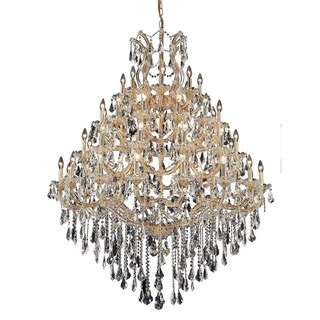 Fleur Illumination 49 light Gold Chandelier (swarovski elements crystals/Gold) - Chandeliers For Bedrooms by Overstock.com