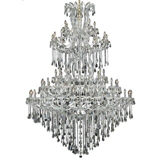 Fleur Illumination 85 light Chrome Chandelier (Chrome/swarovski elements crystals) - Chandeliers For Bedrooms by Overstock.com