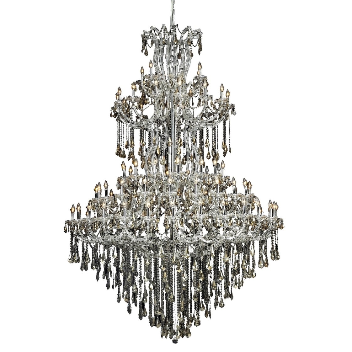 Fleur Illumination 85 light Chrome Chandelier (Chrome/royal cut crystals) - Chandeliers For Bedrooms by Overstock.com