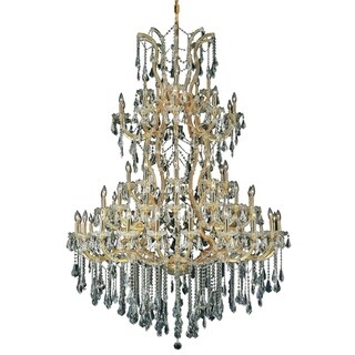 Fleur Illumination 61 light Gold Chandelier (swarovski elements crystals/Gold) - Chandeliers For Bedrooms by Overstock.com