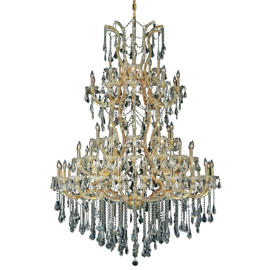Fleur Illumination 61 light Gold Chandelier (royal cut crystals/Gold) - Chandeliers For Bedrooms by Overstock.com