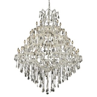 Fleur Illumination 49 light Chrome Chandelier (Chrome/swarovski elements crystals) - Chandeliers For Bedrooms by Overstock.com