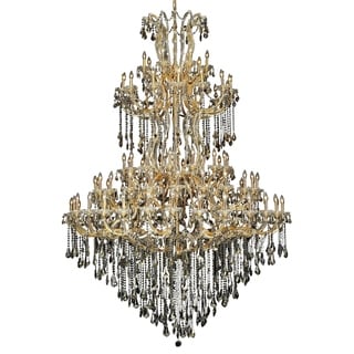 Fleur Illumination 85 light Gold Chandelier (swarovski elements crystals(golden teak)/Gold) - Chandeliers For Bedrooms by Overstock.com