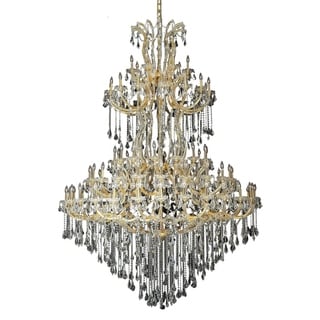 Fleur Illumination 85 light Gold Chandelier (swarovski elements crystals/Gold) - Chandeliers For Bedrooms by Overstock.com