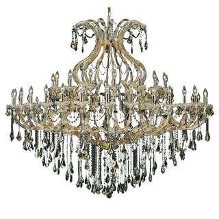Fleur Illumination 49 light Gold Chandelier (swarovski elements crystals(golden teak)/Gold) - Chandeliers For Bedrooms by Overstock.com