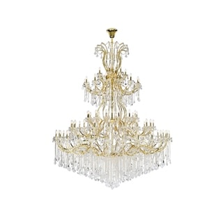 Fleur Illumination Collection Chandelier D:96in H:120in Lt:84 Gold Finish (royal cut crystals/Gold) - Chandeliers For Bedrooms by Overstock.com