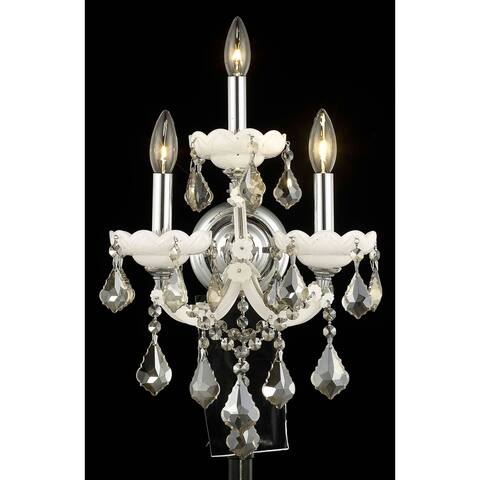 Fleur Illumination Collection Wall Sconce D:12in H:22in E:8.5in Lt:3 White Finish