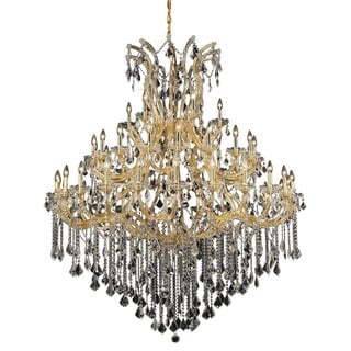 Fleur Illumination Collection Chandelier D:60in H:72in Lt:49 Gold Finish (spectra swarovski crystals/Gold) - Chandeliers For Bedrooms by Overstock.com